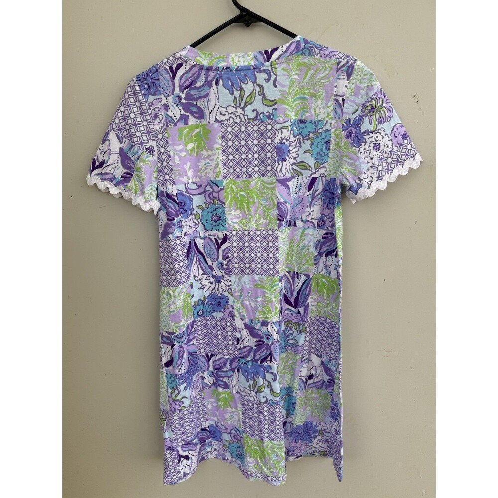 EUC LILLY PULITZER MULTI JUICY STORY PATCH CODY SHORT SLEEVE DRESS XS - Picture 2 of 4
